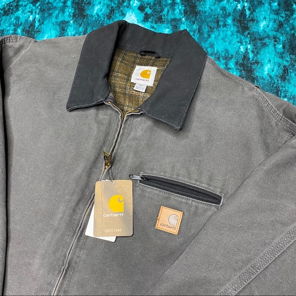 Carhartt Other - NWT Carhartt Jacket XXL J97 Grey Duck Fleece Lined